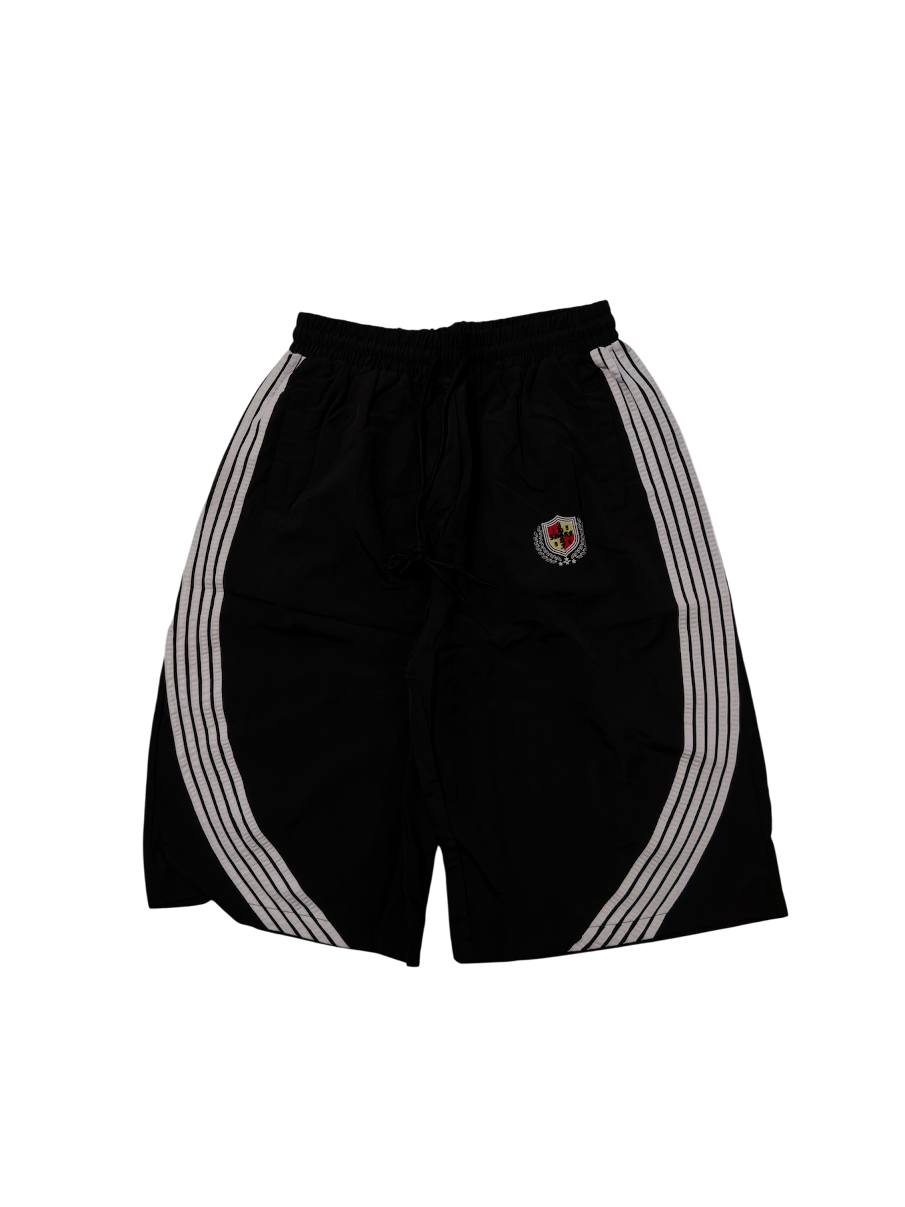 BLACK Varsity Track Shorts Set
