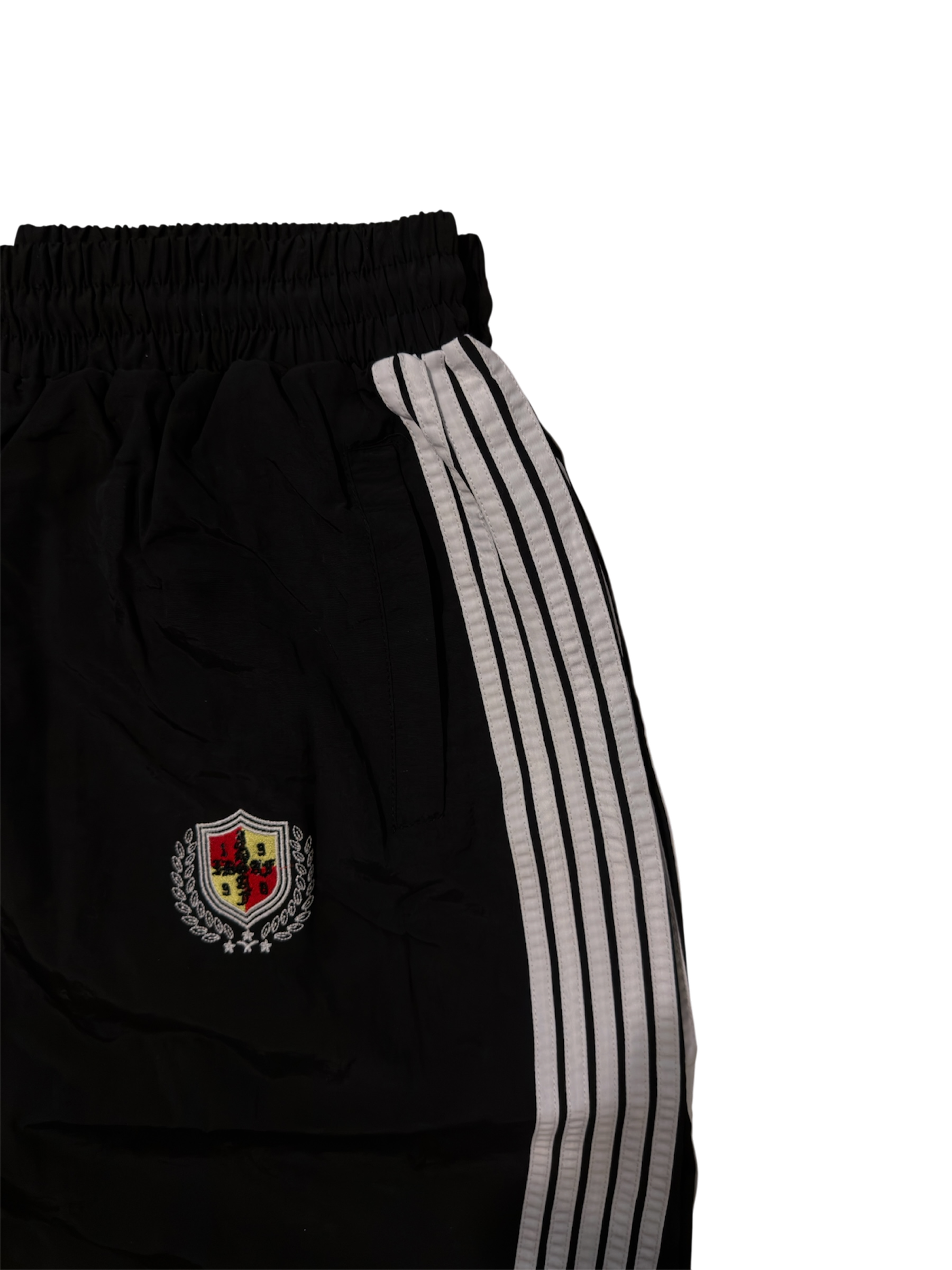 BLACK Varsity Track Shorts Set
