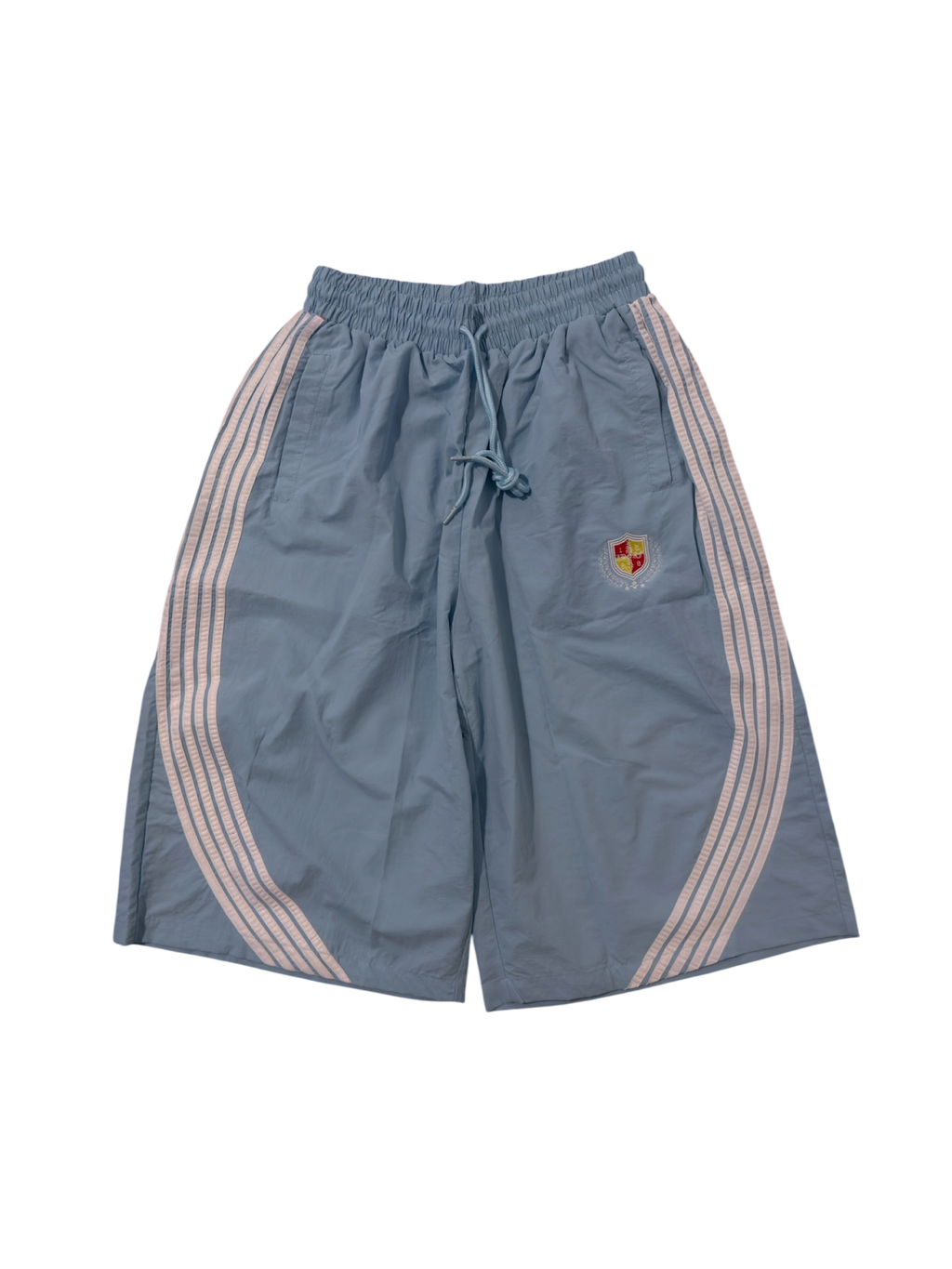 SKY BLUE Varsity Track Shorts Set
