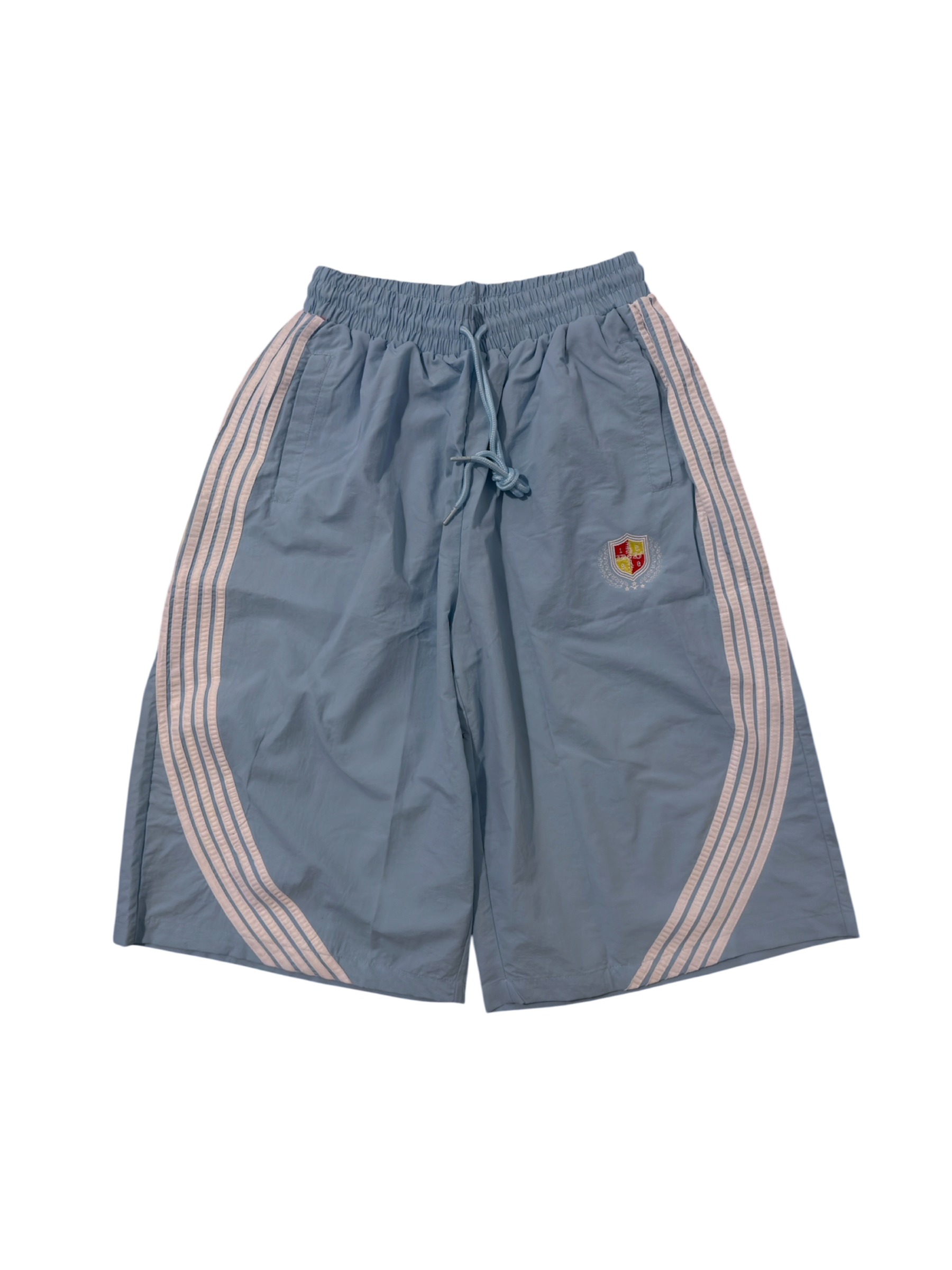 SKY BLUE Varsity Track Shorts Set
