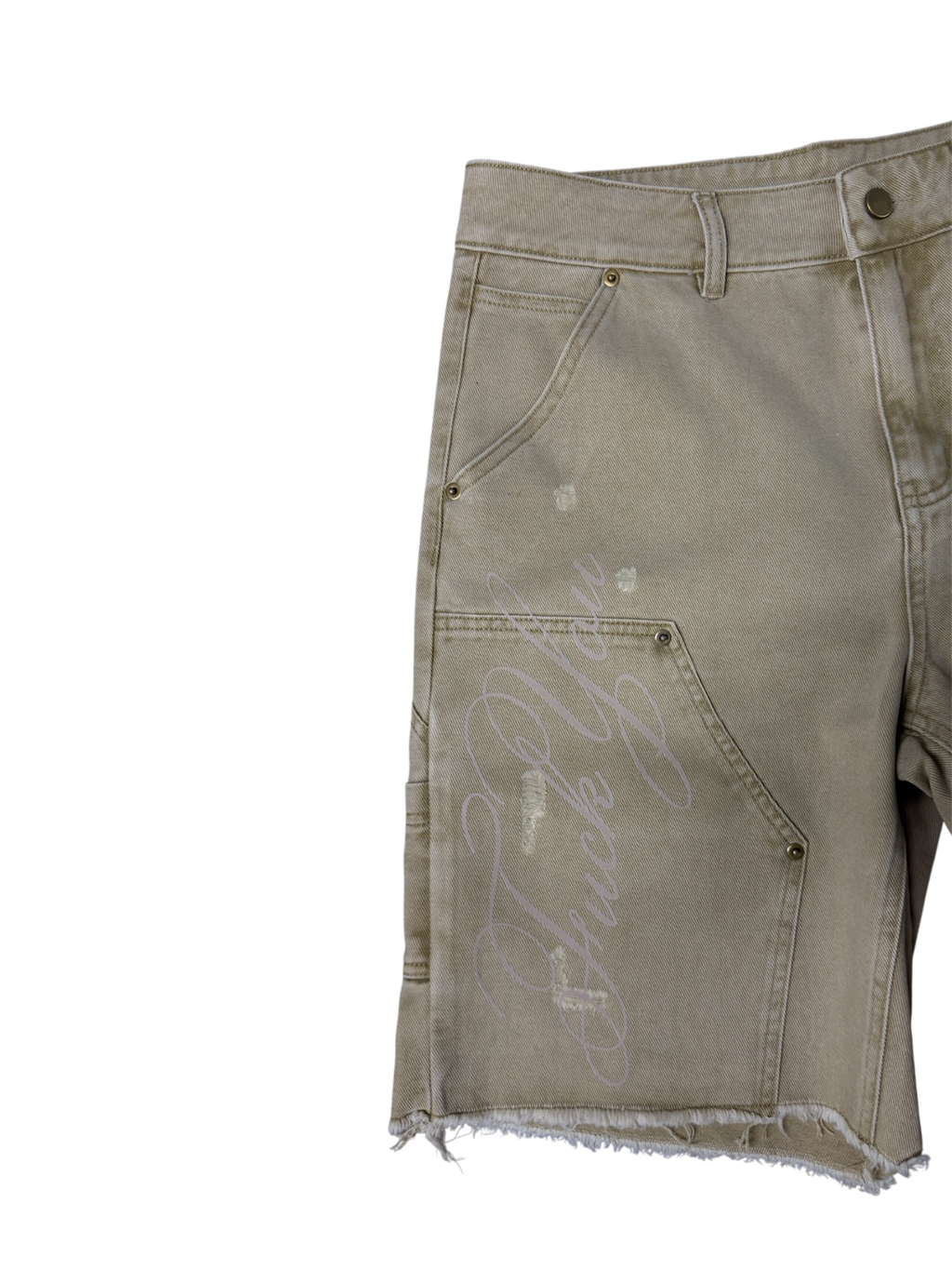 Vintage Khaki ‘F-You’ Carpenter Jorts