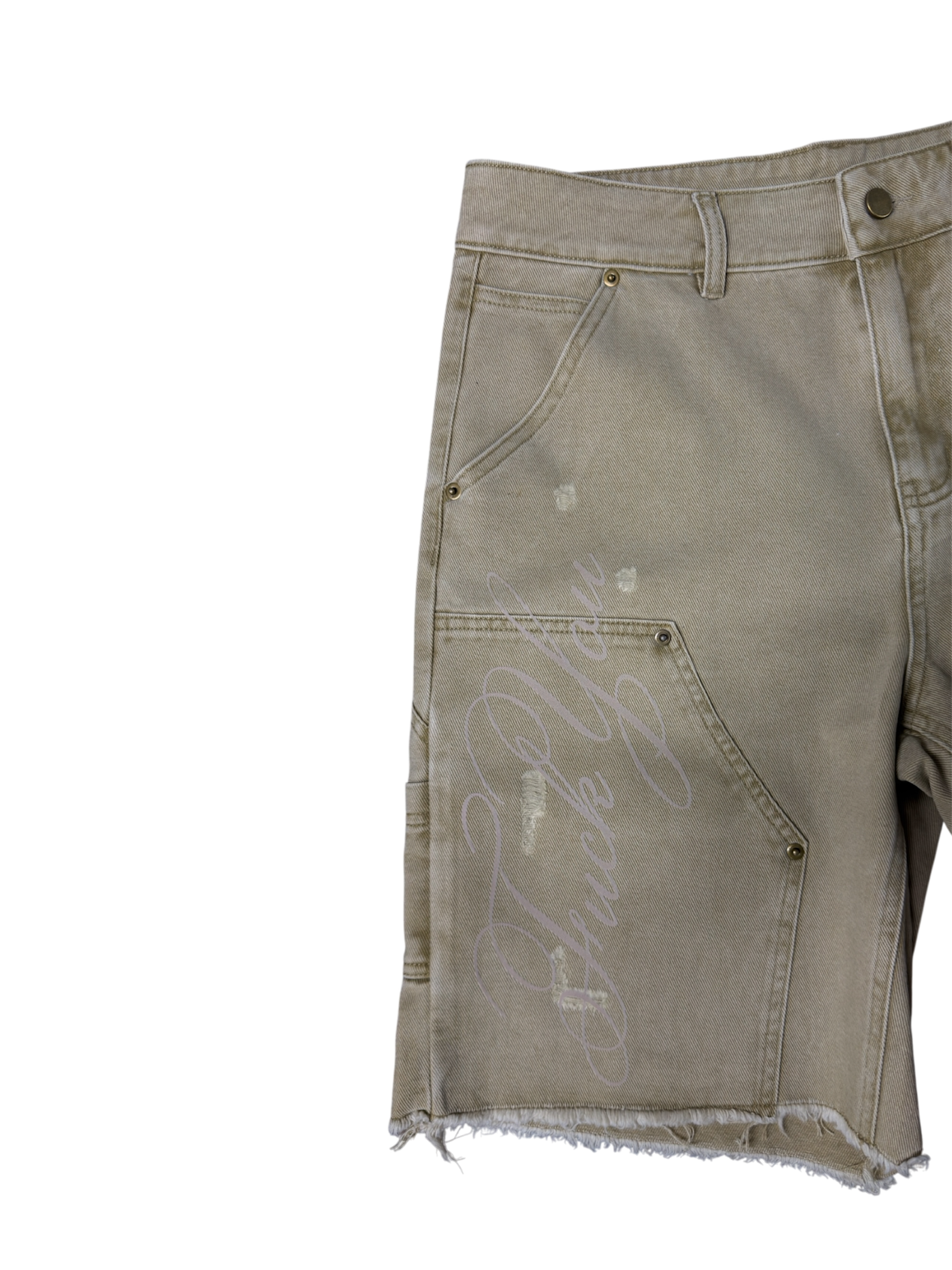 Vintage Khaki ‘F-You’ Carpenter Jorts