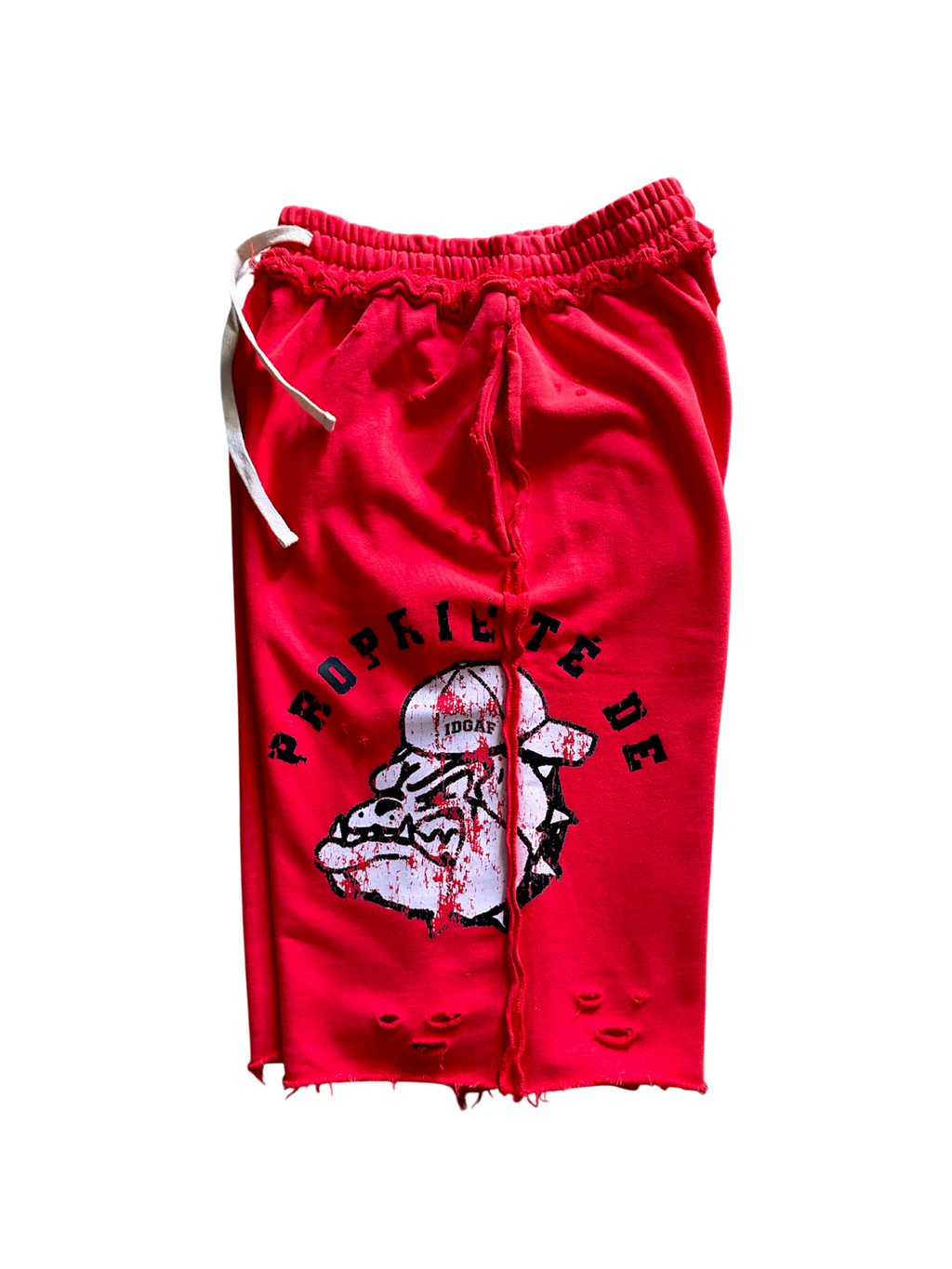 ‘PROPRIÉTÉ DE IDGAF’ 3/4 Shorts *1/1*
